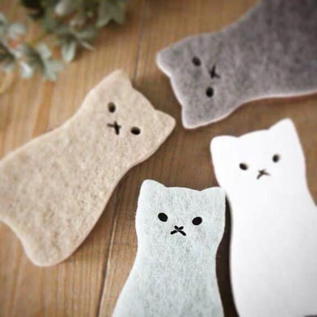 Set of 4 Cat Shaped Sponges Absorbent Soft and Long Lasting Cleaning Sponge for Kitchen Bathroom and Office Use