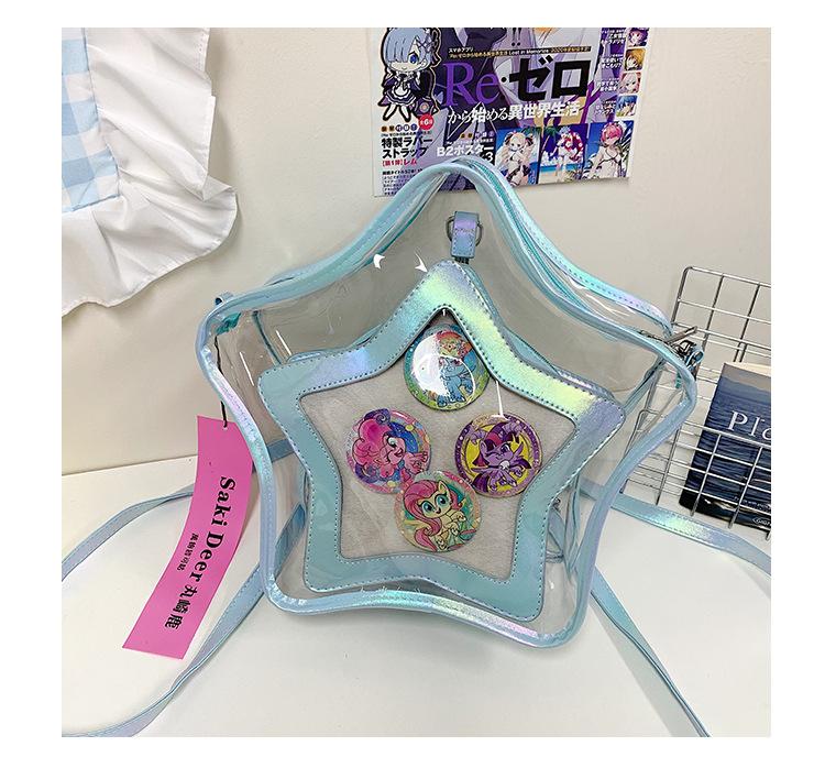 

2025 новая модная универсальная большая вместимость на плечо через плечо сумка-боль рюкзак сумка-пентаграмма синий