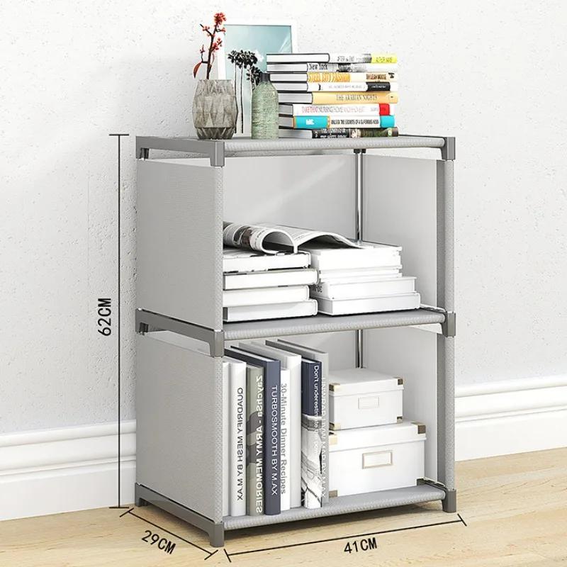 DIY Bookshelf Multi-layer Book Organizer Debris Rack Shelf Home Decor Storage Locker Portable Multi-layer Easy Assembly Bookcase