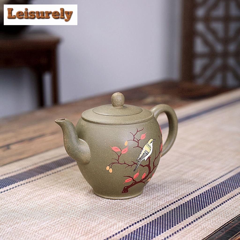 410ml Yixing Purple Clay Teapots Beauty Kettle Famous Handmade Birds Tea Pot Chinese Raw Ore Zisha Tea Set Teaware Collection