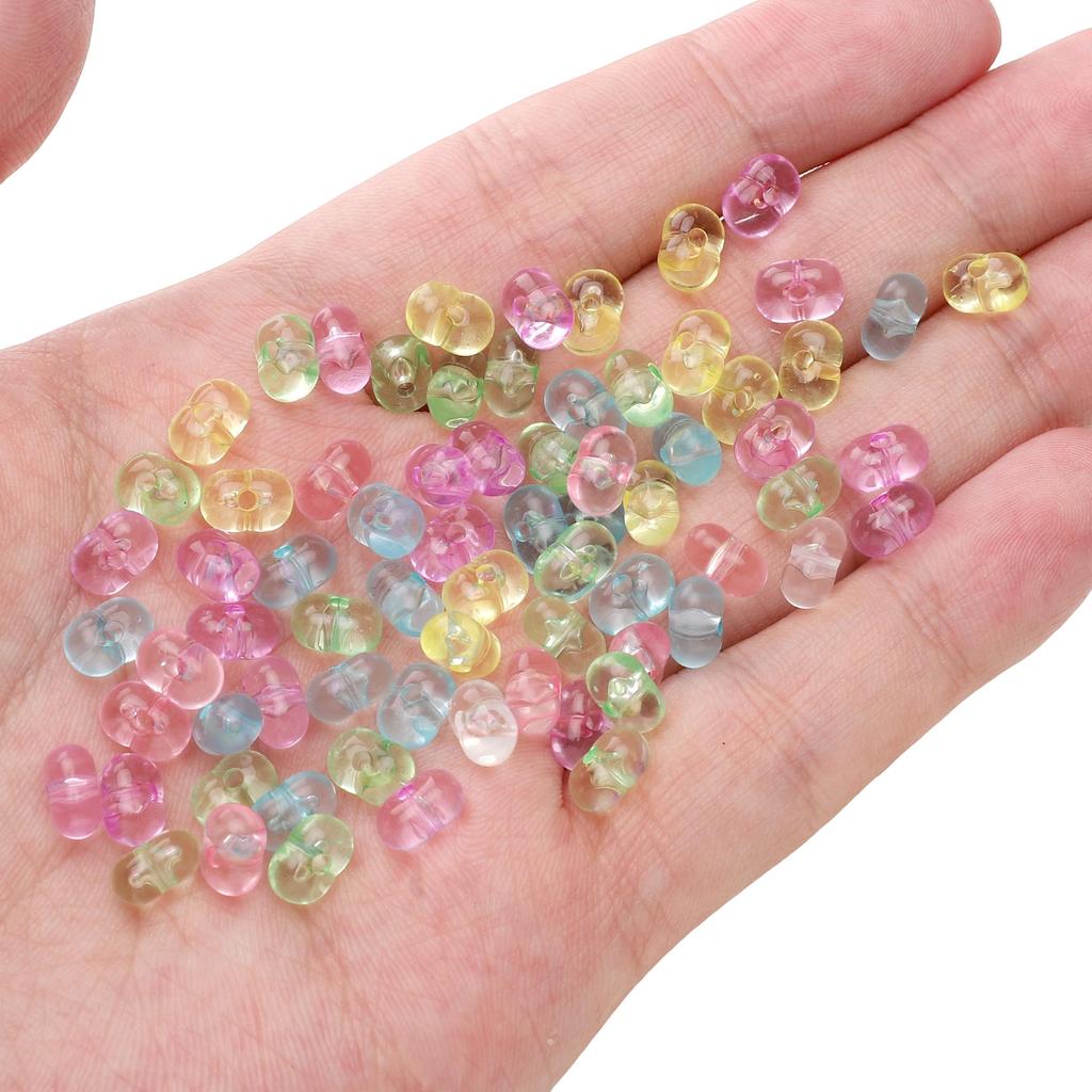 83Pcs Acrylic Translucent Peanut Beads For DIY Necklace Bracelet Earrings Jewelry Making Craft Accessories