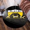 Aek Football Crest Round Rug for Livingroom,Bedroom, Palyroom, Chair Rug, Area Rug, Circle Carpet, Fan Christmas Gift