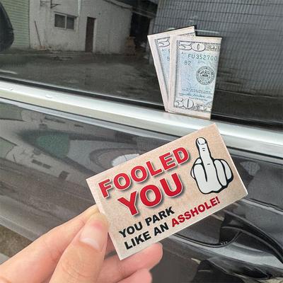200/50Pcs Parking Prank Cards Look Like $50 Money From A Distance Funny Fake Tickets Bad Parking Cards Portable Humor Cards