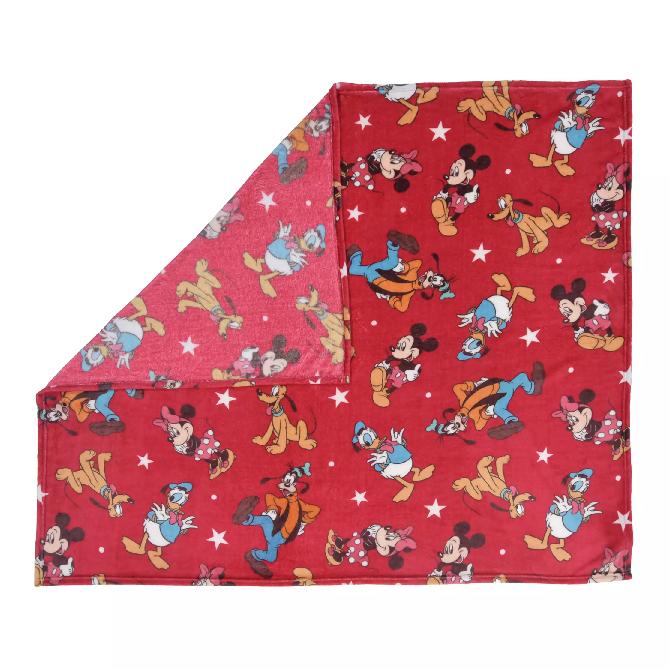 Disney Kids' ENJOY WINTER Blanket All-Over Print Mickey & Friends Japan NEW
