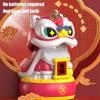 Attracting Wealth Desktop Wake Lion Statue Solar Shaking Head Ornament  Home Car