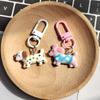 Resin Cute Colorful Dachshund Puppy Keychains For Women Men Funny Cartoon Dog Animal Pet Bag Airpods Box Car Key Ring Jewelry