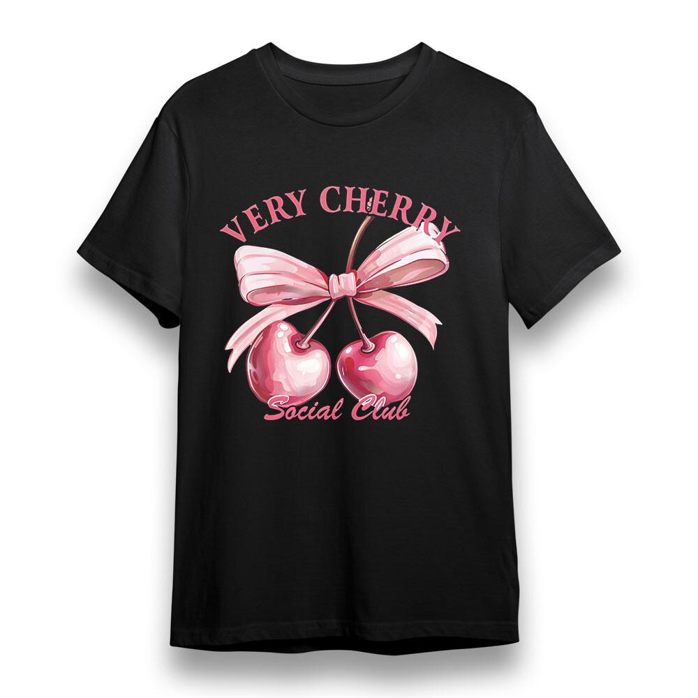 

Women s Plus Size T-shirt With Sweet Cherry Bow Graphic Unisex 100% Cotton Tee 3XL