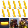 X-STYLE Side Markers, LED, 12 V, 24 V, Yellow, 9 LED Marker Lamps, Trailer,
