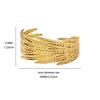 Personality Exaggerated Wide Version Feather Flower Opening Bracelet Women's Metal Wind Niche Versatile Light Luxury Jewelry