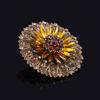 Elegant Sunflower Brooch, High-end Women's Luxurious Style, Diamond-encrusted Brooch Design Sense