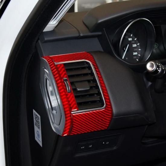 Red Carbon Fiber Interior Side Air Vent Cover Trim For Land Rover Range Rover