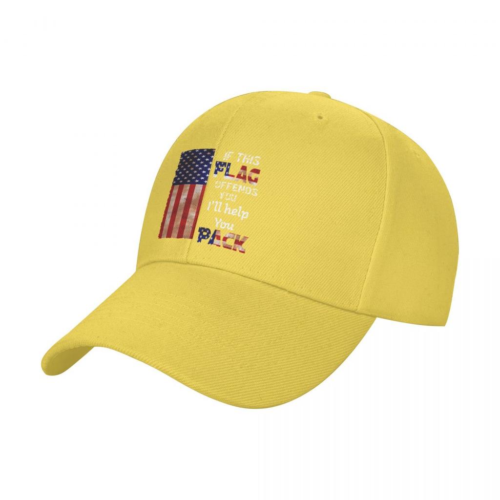 If this flag offends you I'll help you pack Baseball Cap New In Hat Sunscreen Trucker Cap New Hat Men's Caps Women's