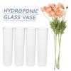 NUOLUX Test Tube Vases, Transparent Glass, for Propagating Plants, Hydroponic Compatible, Rear Decor, Indoor Use, Set of 4
