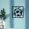 Soccer Metal Wall Decor Iron Hollowed Out Silhouette Hanging Living Room Bedroom Home Decor Crafts