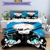 Blue Flames Manga Hero'S Power Print 3Pcs Bedding Setduvet Cover With 2 Bedropillowcase Home Birthday Gift