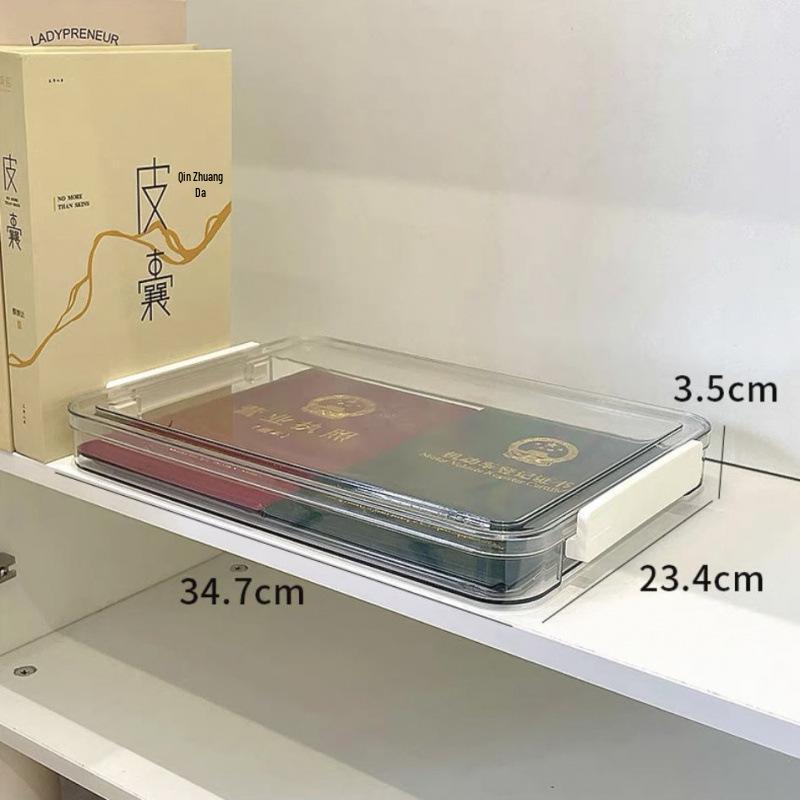 

Transparent Plastic Document Storage and Organization Box