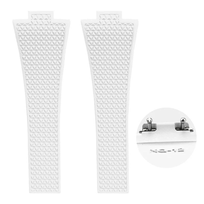 FKM Armband für Tissot PRX Super Player Serie Herren Fluorkautschuk Schnellverschluss Konvex Schmetterlingsschließe Uhrenarmband Zubehör 12mm