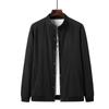 Large Size Autumn New Plus Fat Plus Size Loose Men's Business Casual Jacket Thin Coat Men's Solid Color Round Neck