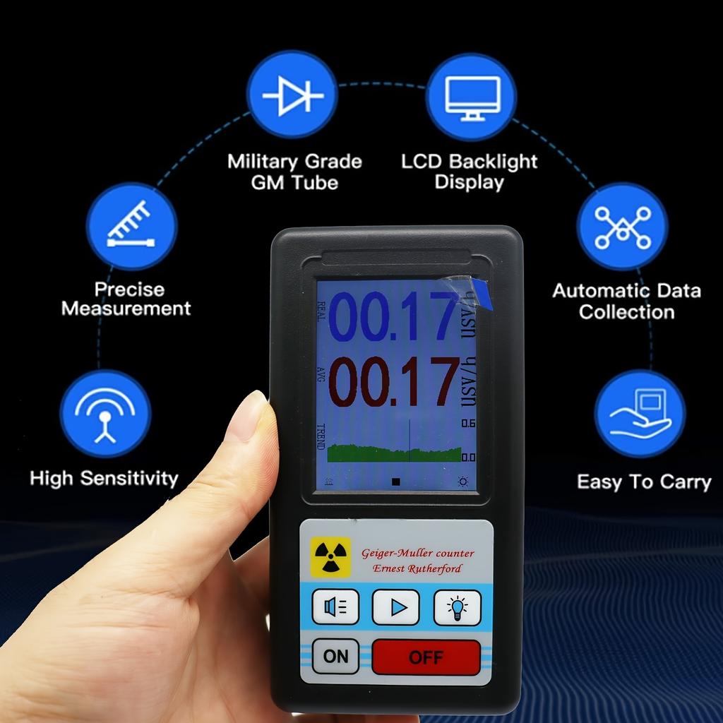 BR-6 Handheld Geiger Counter Nuclear Radiation Detector Personals Radiation Dosimeter Marble Detectors Beta Gamma X-ray Tester