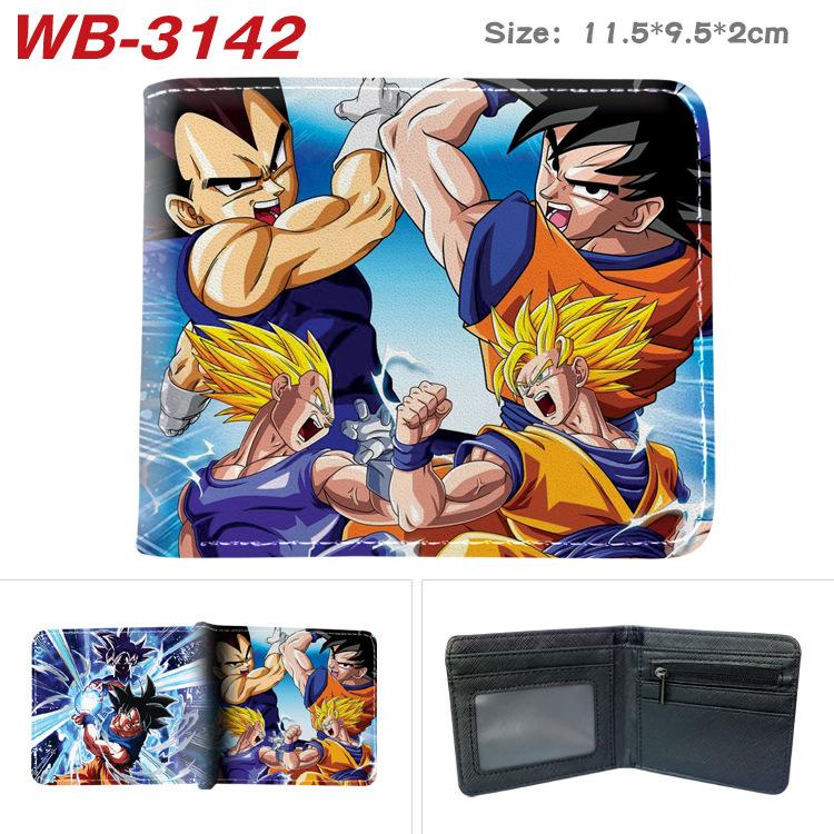 Portfel zapinany na zamek Dragon Ball Z z nadrukiem anime, krótki uchwyt na karty, kolorowa, przenośna portmonetka dla studentów, mężczyzn, kobiet 1 szt.