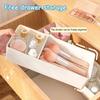 Adjustable Drawer Divider Box Multi-Compartment Drawer Organizer Desk Storage Box with Removable Dividers for Cosmetics Snacks Socks