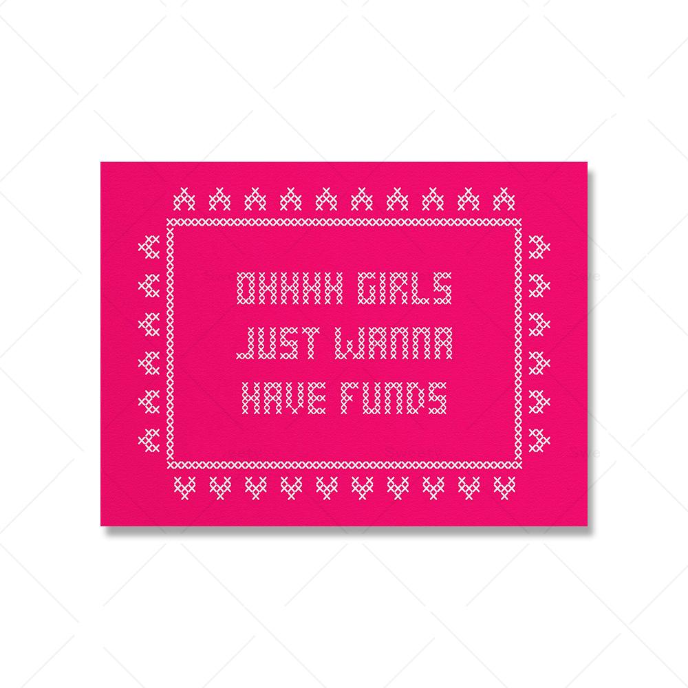 Wandbild, rosa Wanddekoration, trendige ästhetische Retro-Poster und Drucke, Cartoon-Zitat, Wandkunst, Leinwandgemälde für Wohnheimzimmer-Dekor