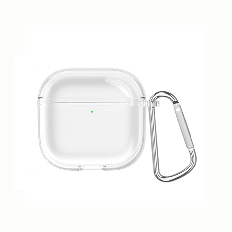 

AirPods 4 case transparent [Released in 2024] AirPods 4th generation With carabiner Loss prevention TPU soft clear Full protection Scratch prevention
