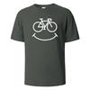 2026 New Funny Bike Smile Print Tshirt Men and Women Short Sleeved Tops Tshirts Mens Tee