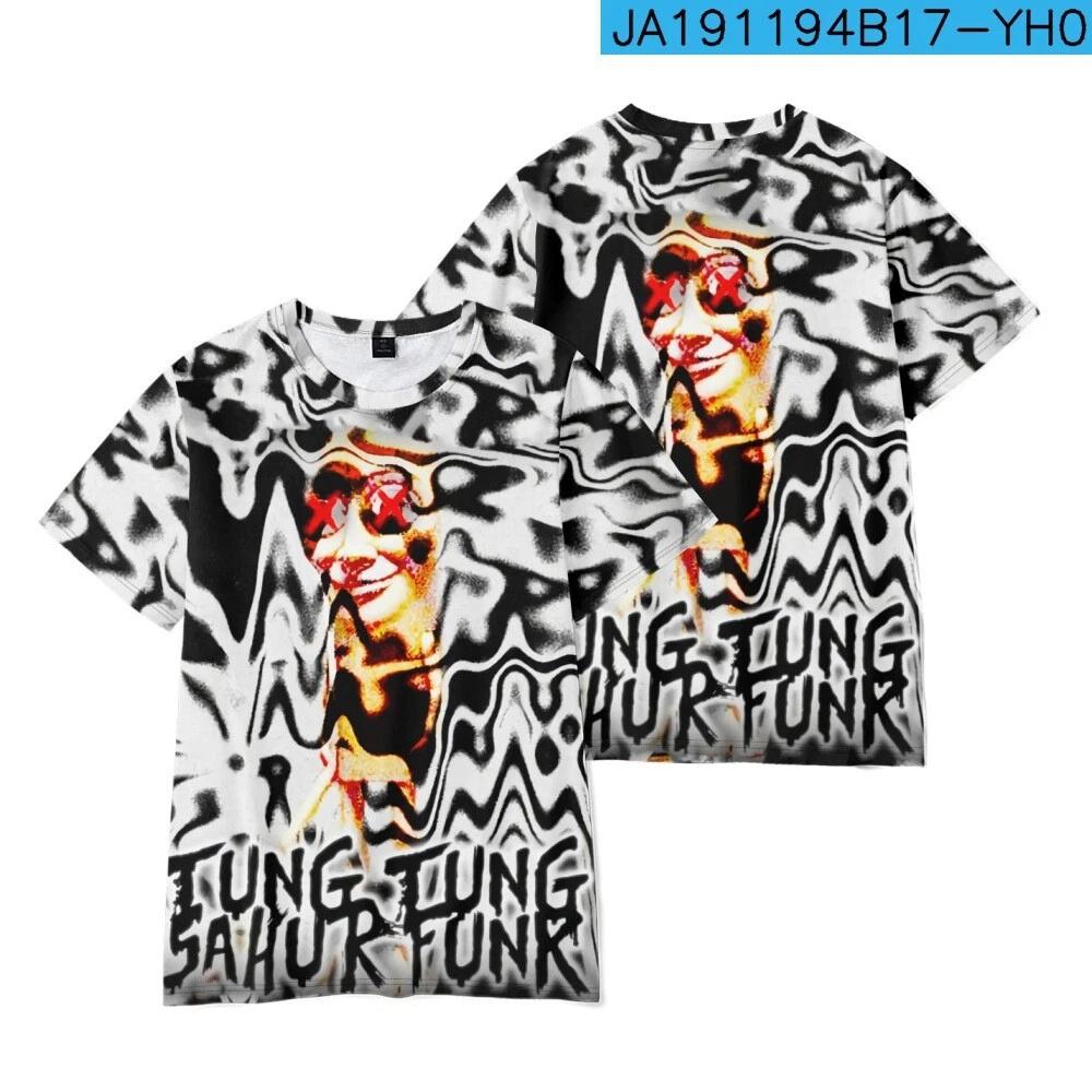 Nuova T-shirt Stampa Cartoon AI Fashion Tung Tung Tung Sahur Italian Brainrot Abbigliamento Sportivo Traspirante per Bambini Ragazzi Vestiti 3D