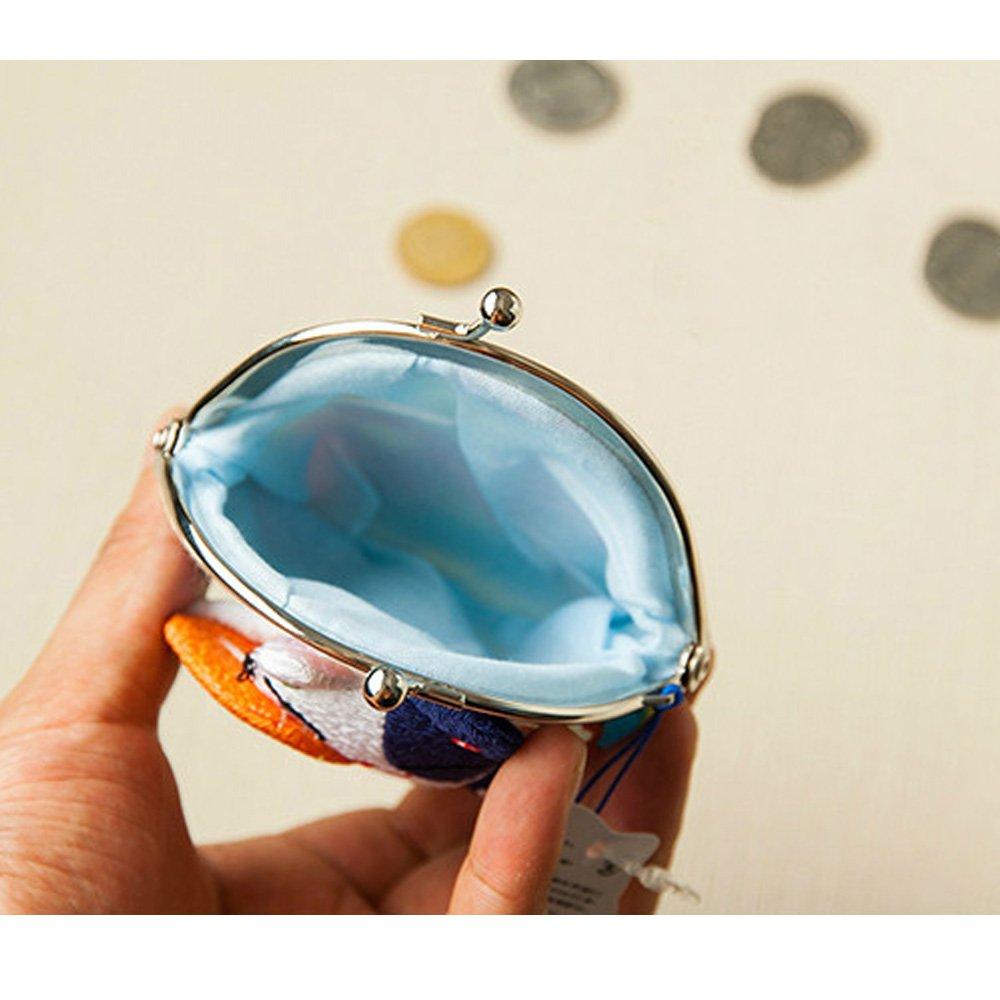 [K.L.Y] Maneki-neko (Lucky Cat) Clasp Purse, 3.3 inches, Handcrafted by an Artisan, Women's Fashion Wallet, Mini Wallet, Cute Women's Wallet (Coin