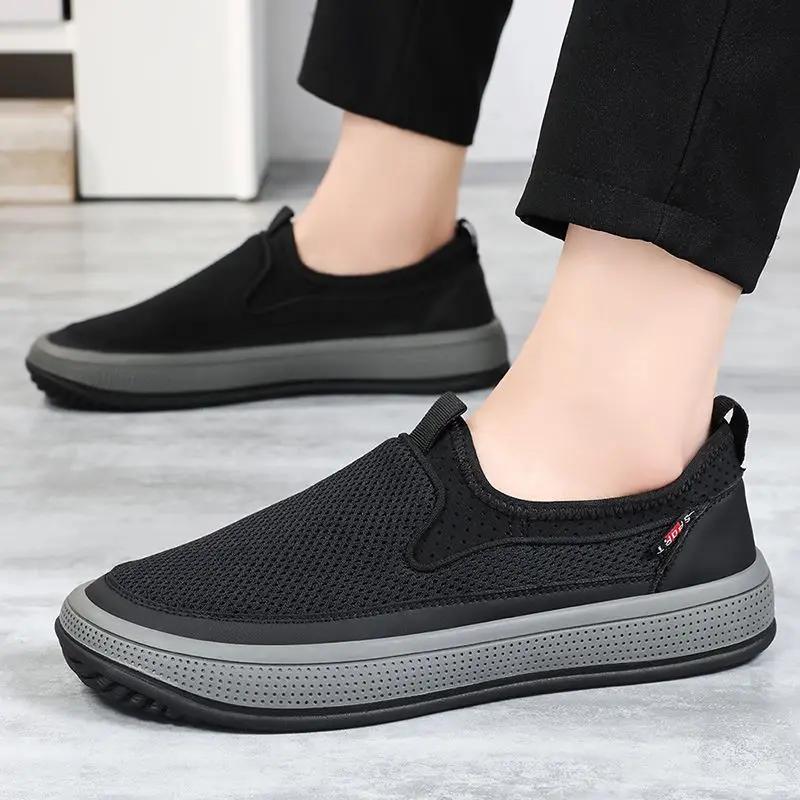 Casual Men's Tennis Canvas Loafers Breathable Male Sneakers Soft Sole Sports Shoes Skateboard Outside Luxury Brand Sneakers