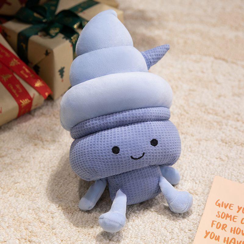 Creative Summer Ice Cream Cone Plush Toys Kawaii Ice Cream Sweet and Interesting Girl Dolls for Children s Birthday 25cm голубика