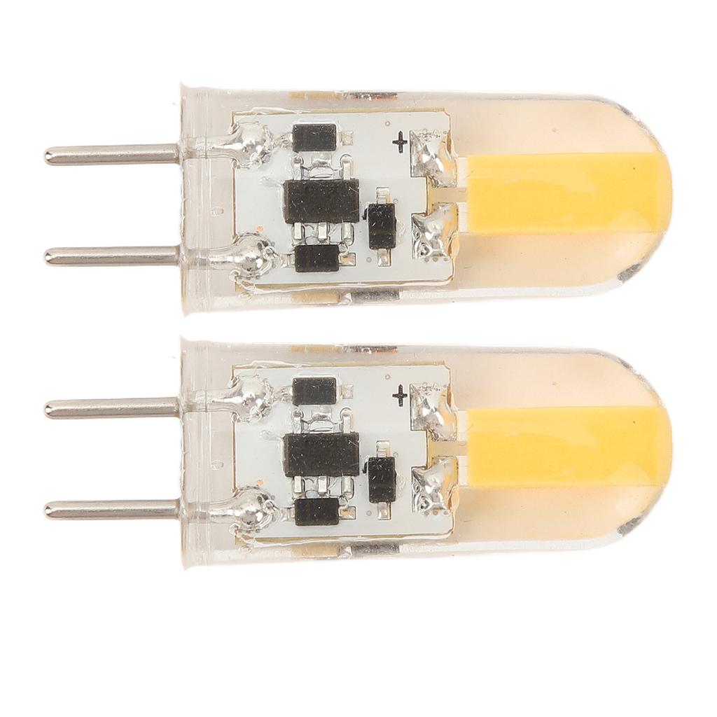 2PCS Silicone LED Light Bulb GY6.35 COB 1505 3W 12V 300LM for Cabinets Closets Outdoor Home Office