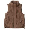 Winter New Short Thickened Vest Women Wear Versatile Stand-up Collar Vest Casual Warm Vest