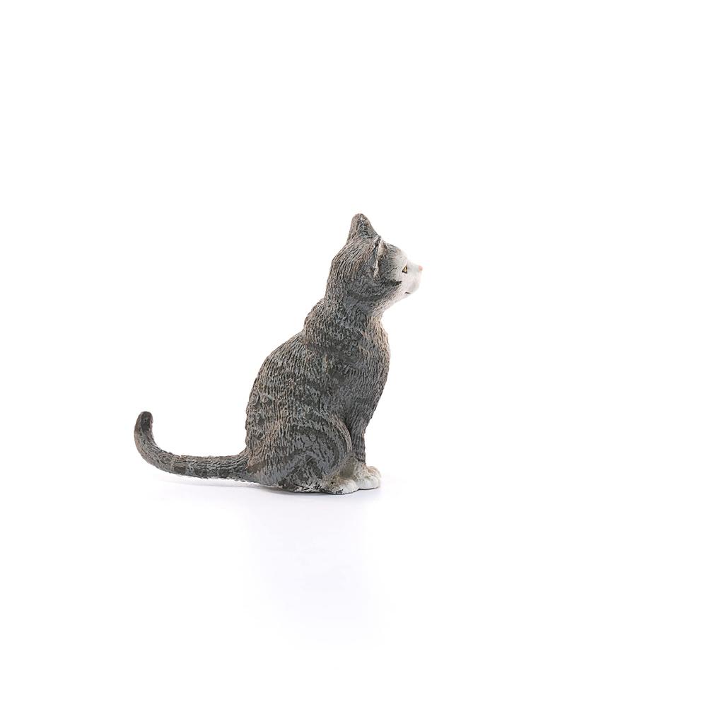 Schleich Farm World Cat Ages Realistic Farm Animal Toy 13771 (Sitting) Figurine, 3+,