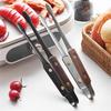Stainless Steel Kitchen Tongs Rust Resistant Cooking Clamp Stainless Steel Cooking Tongs with Walnut Handle Heat for Grilling