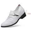 Fashion Men's Business Genuine Leather White Shoes Mens Dress Shoes Luxury Shoes Men Designers Wedding Shoes for Men 7CM Increasing