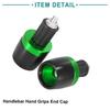 ACROPIX Handlebar End Cap Plug Bar End for CNC Motorcycle 18mm Universal Green 2pcs