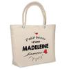 Sac de plage - PLANETEE - Sac isotherme (glacière souple) - Motif Madeleine d'amour - Coton - Grande contenance