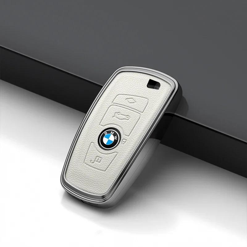 BBJH7 Car Key Case for BMW 216i F46 X1 X2 X3 X5 X6 GT 2 5 6 7 Series 3 4 Buttons Smart Keyless Remote Control Fobs Protector Cover