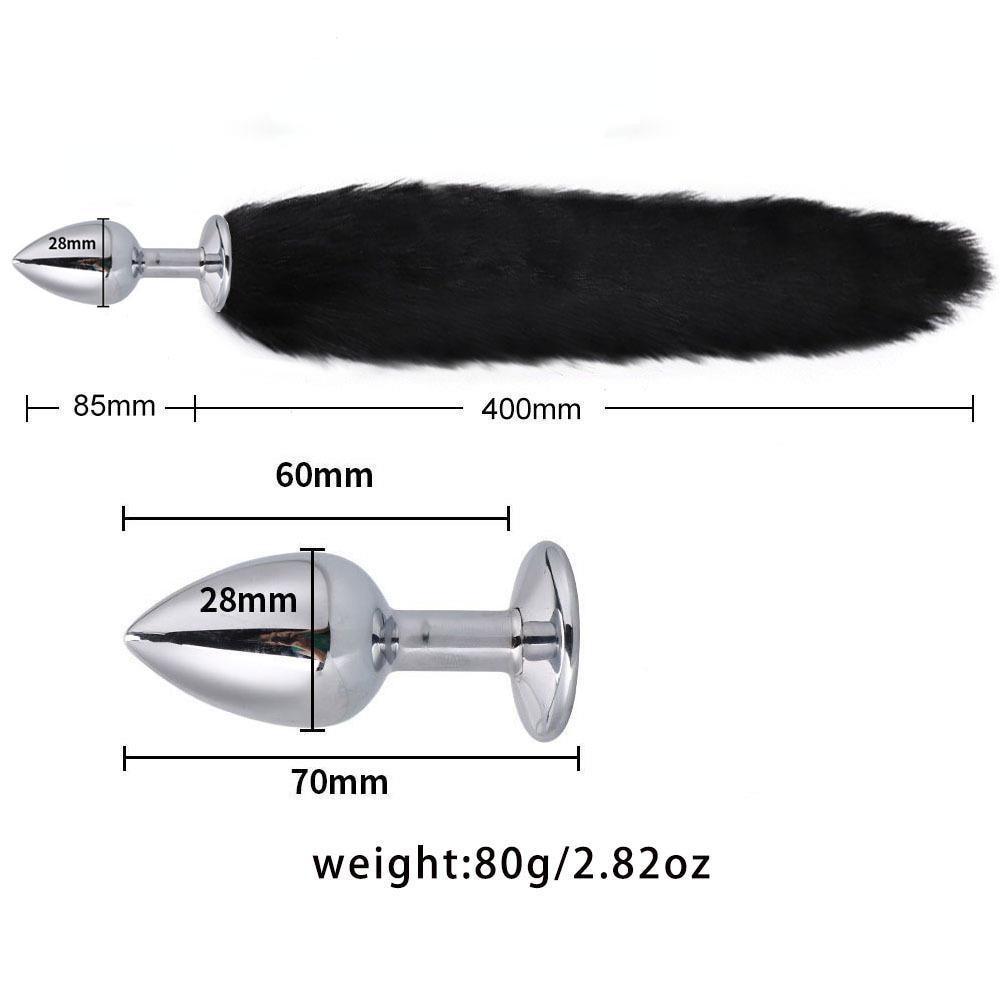 Sada erotických pomůcek Fox Anální kolíky Kovové špunty Roztomilé měkké kočičí uši Čelenky na prsa Erotické cosplay páry