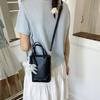 Solid Color Water Bucket Bag With Soft Pu Leather And Inner Phone Pocket For Summer Fashion