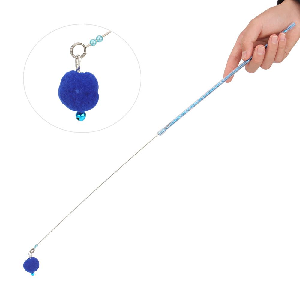 12pcs Plush Ball With Bell Cat Toy Replacement Head For Cat Teaser Funny Stick Pet Toy Accessory