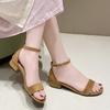 Fashion 2025 New Rubber Sandals for Women  Women  for Girls Beach Sandals Girls Womens Belt Buckle Sandals