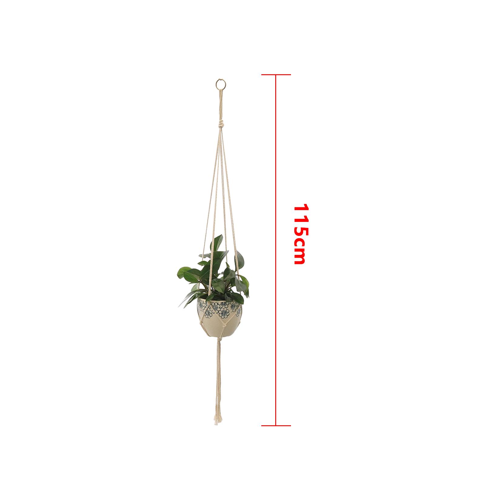 Hanging Plant Handmade Macrame Plant Hanger Flower Pot Planter Hanger Wall Decor Courtyard Garden Hanging Planter Hanging Basket
