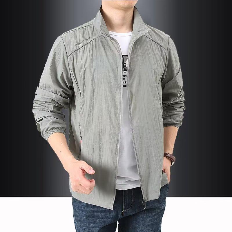 Summer Men's Stand Collar Loose Sun Protection Clothing Casual Outdoor Sports Windbreaker