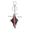 Anime Fashion Kamado Nezuko Cartoon Acrylic Keychain Pendant Charm Bag 5cm Jewelry Accessories Key Ring Gifts Toys for Friends