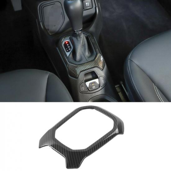 Carbon Fiber Interior Gear Shift Panel Cover Trim Frame for Jeep Renegade 16-20