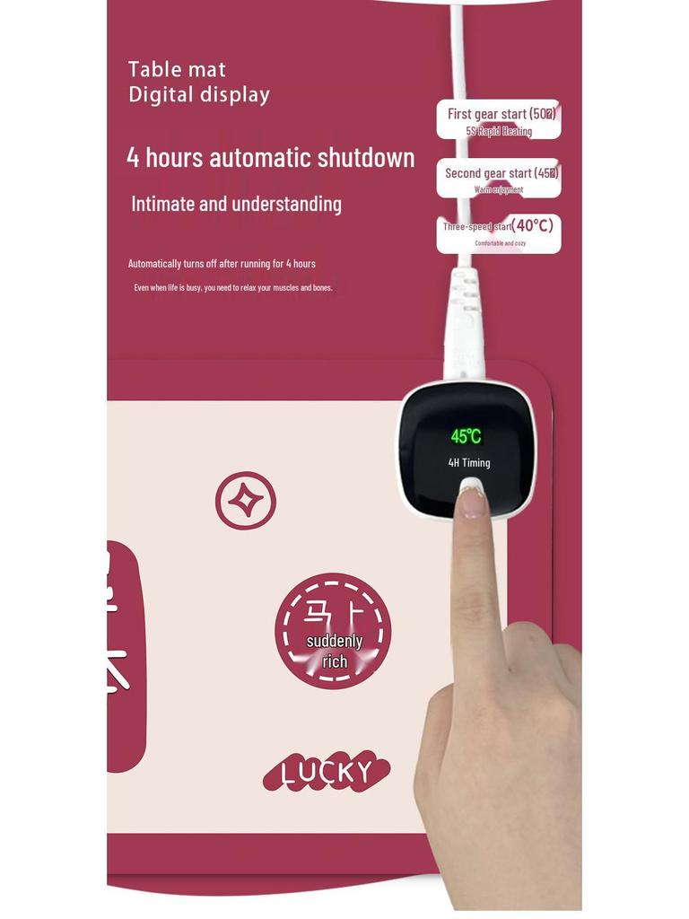 Ekstra Büyük Isıtmalı Mouse Pad & Masa Matı - Sıcak Ofis Masaüstü El Isıtıcısı