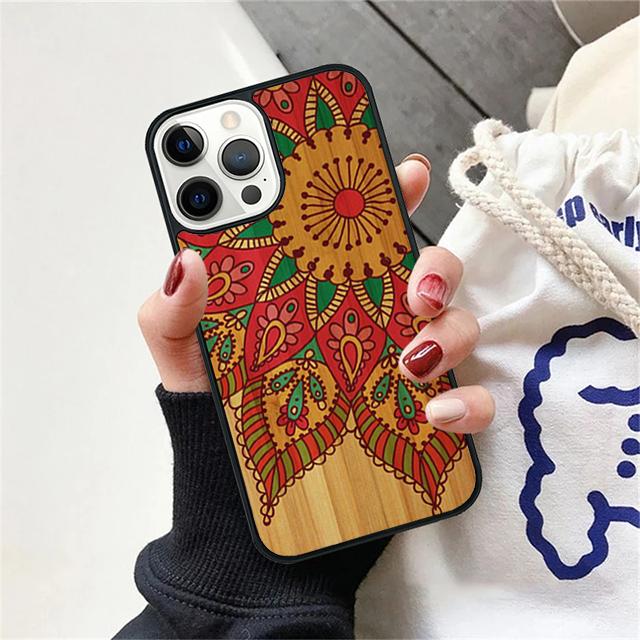Bamboo Wooden ANIMALS Phone Case Cover For iPhone 17 Air 15 16e 14 13 12 Pro Max 11 Pro Max Plus Coque Shell